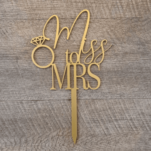 Miss to Mrs cake topper