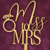 Miss to Mrs cake topper - Image 2