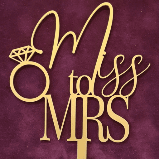 Miss to Mrs cake topper - Image 2