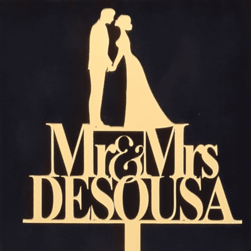 Wedding silhouette cake topper - Image 2