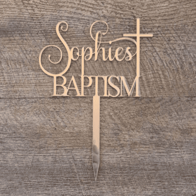 Religious event cake topper