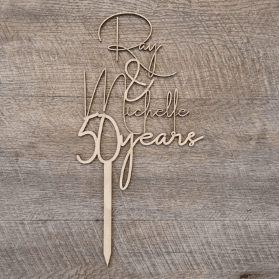 Anniversary cake topper