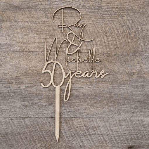 Anniversary cake topper