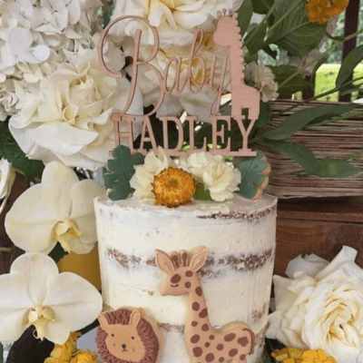 Baby shower Giraffe cake topper