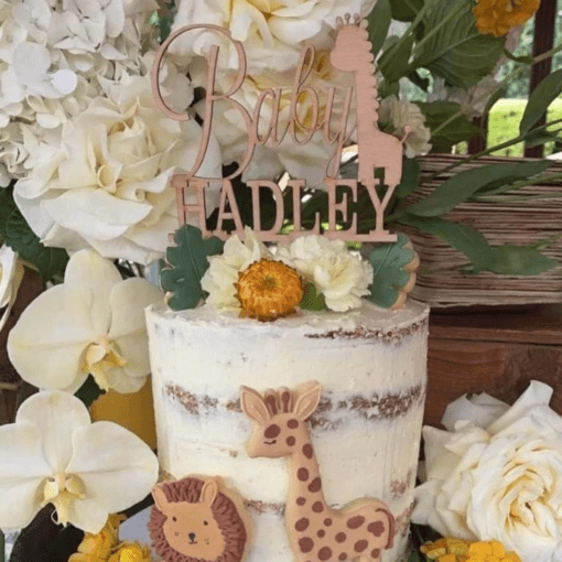 Baby shower Giraffe cake topper