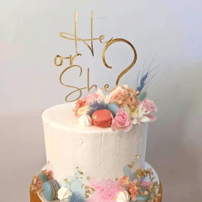 He or She? cake topper