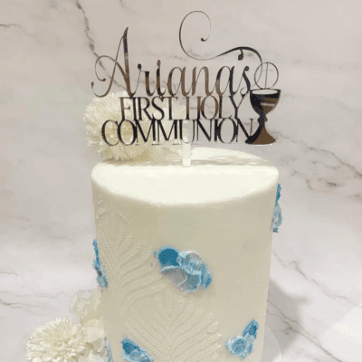 Eucharist and chalice cake topper