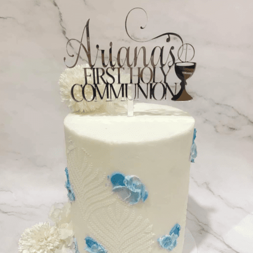 Eucharist and chalice cake topper
