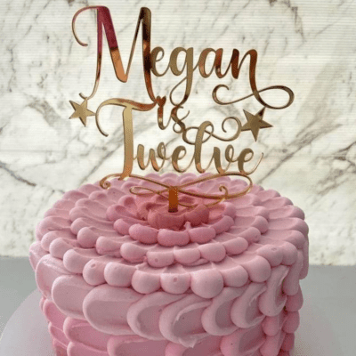 Birthday cake topper with stars