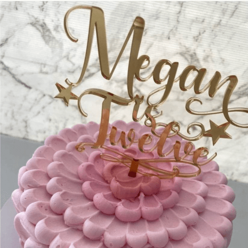 Birthday cake topper with stars - Image 2