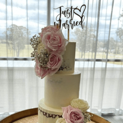 Just Married cake topper