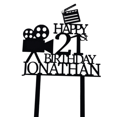 Cinematography cake topper
