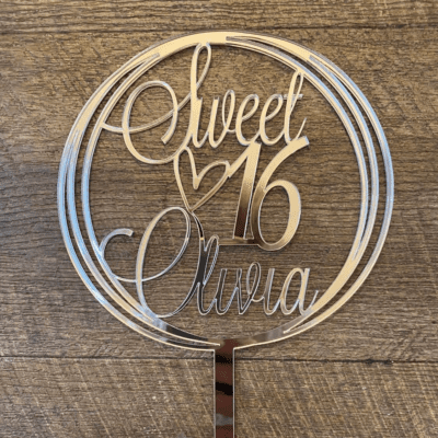 Sweet 16 cake topper