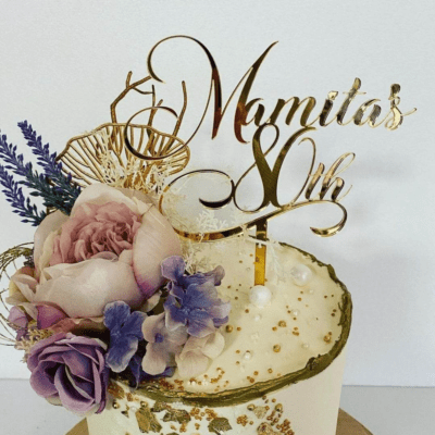 Elegant Birthday cake topper