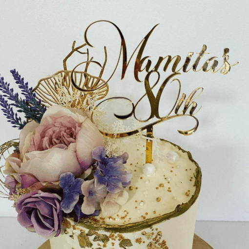 Elegant Birthday cake topper