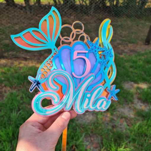 Under the sea iridescent cake topper - Image 2