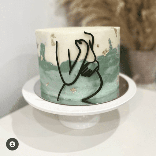 Baby shower line art cake press - Image 2