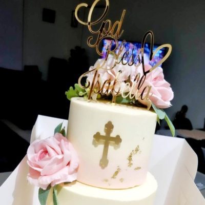 God bless cake topper