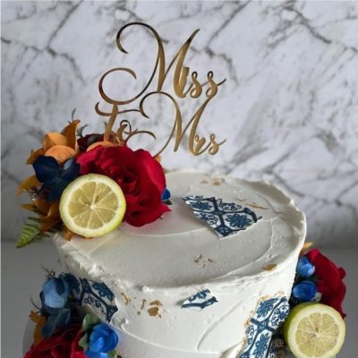 Miss to Mrs cake topper