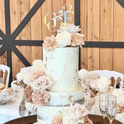 Initials cake topper