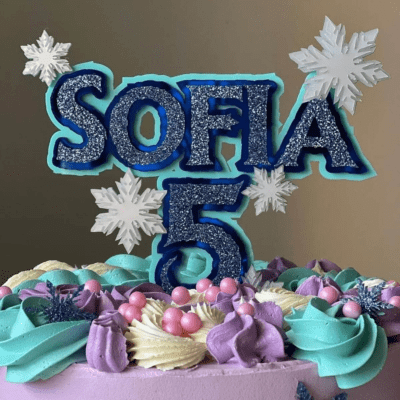 Frozen inspired cake topper