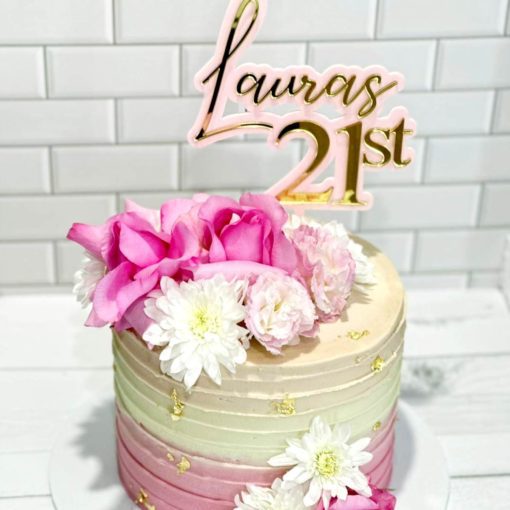 Double acrylic Birthday topper