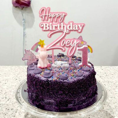 Double acrylic Birthday cake topper