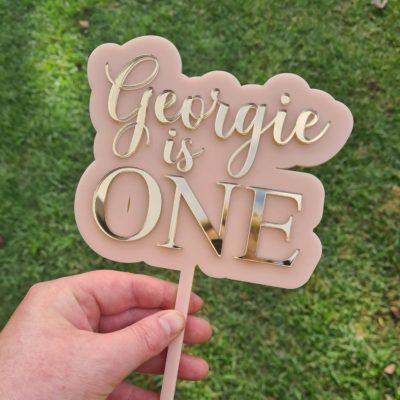 Double acrylic Birthday topper