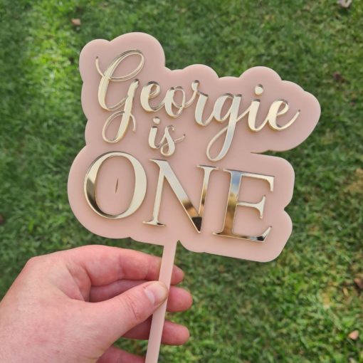 Double acrylic Birthday topper