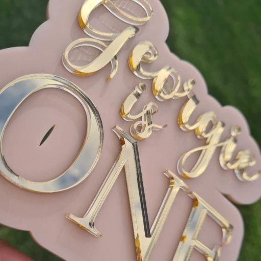 Double acrylic Birthday topper - Image 3