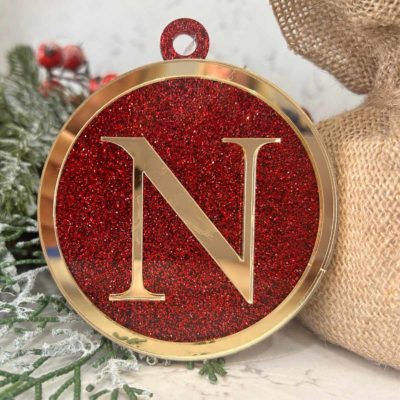 Double layered classic Christmas ornament