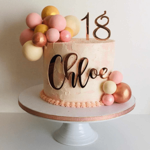 Name cake topper