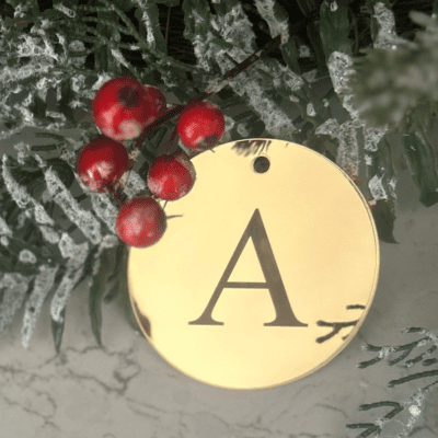 Initial Christmas bauble