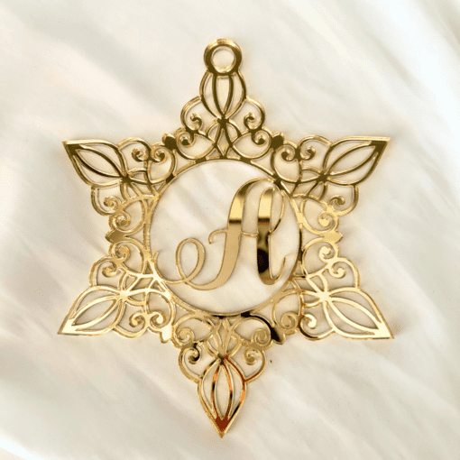 Initial Christmas ornament