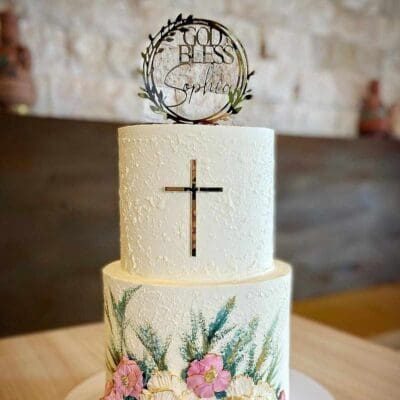 God bless cake topper