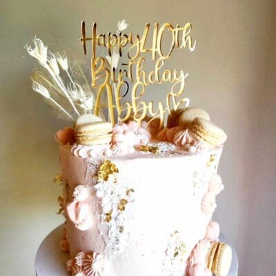 Birthday cake topper with heart