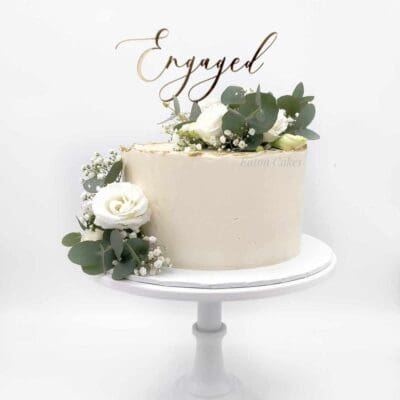 Engaged cake topper