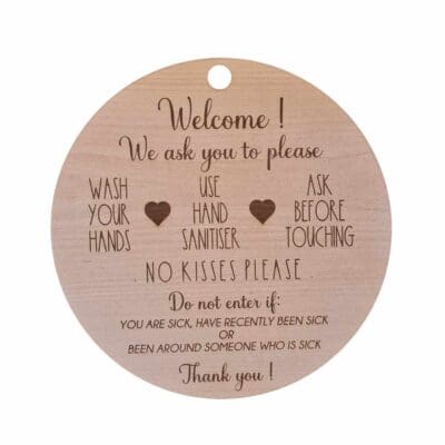 Front door sign for newborn baby