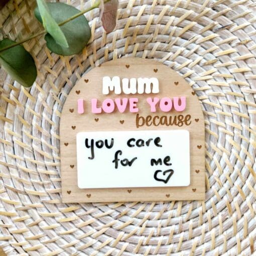 I love you because - whiteboard magnet - Image 3