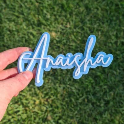 Double acrylic name fropper