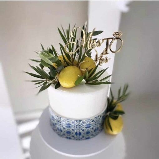 Miss to Mrs cake topper