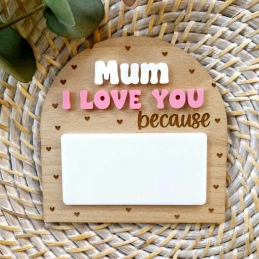 I love you because - whiteboard magnet - Image 2