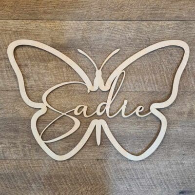 Butterfly wall sign