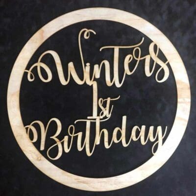 Birthday backdrop hoop