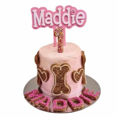 Personalised dog cake topper