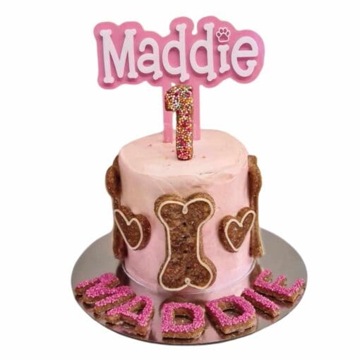 Personalised dog cake topper