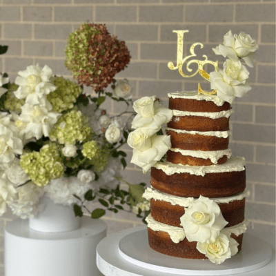 Initials cake topper