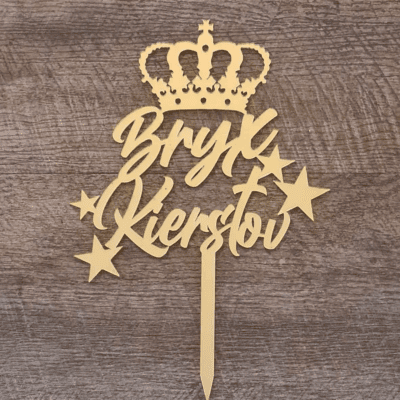 crown cake topper