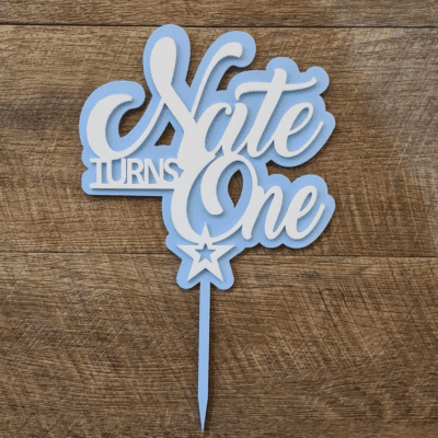 Double acrylic cake topper