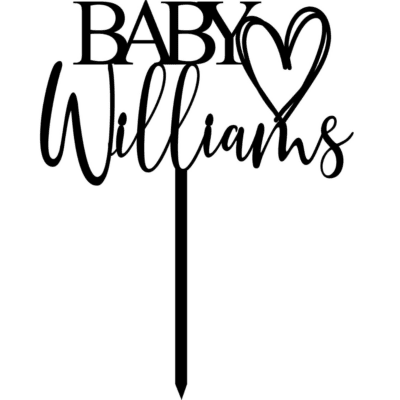 Baby shower cake topper